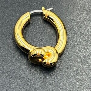 JENNY BIRD Maeve Gold Plated Knotted Hoop *single for replacement